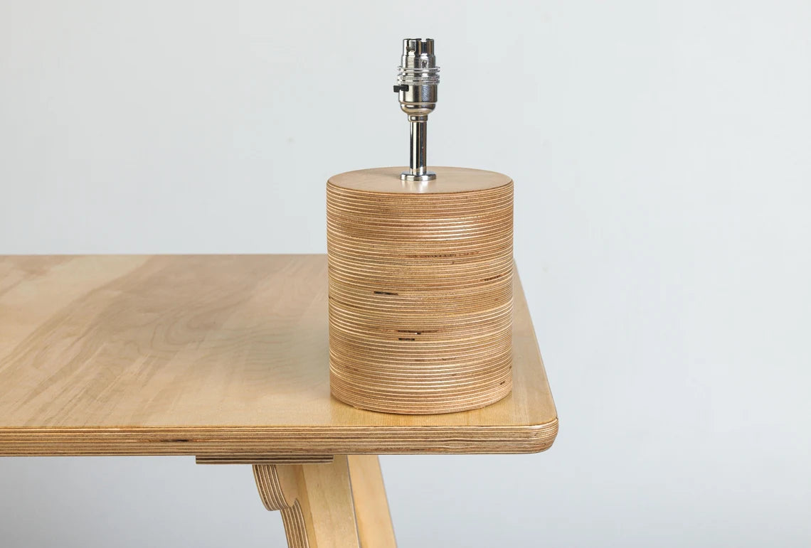 Handmade Birch-Ply Table Lamp – Minimalist Scandinavian Wooden Lamp