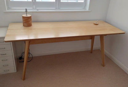 Small-sized birch desk ideal for compact home office setups and study areas  | midray.co.uk