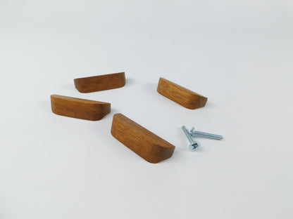 Handmade Iroko Handles – Mid‑Century Kitchen & Wardrobe Pulls