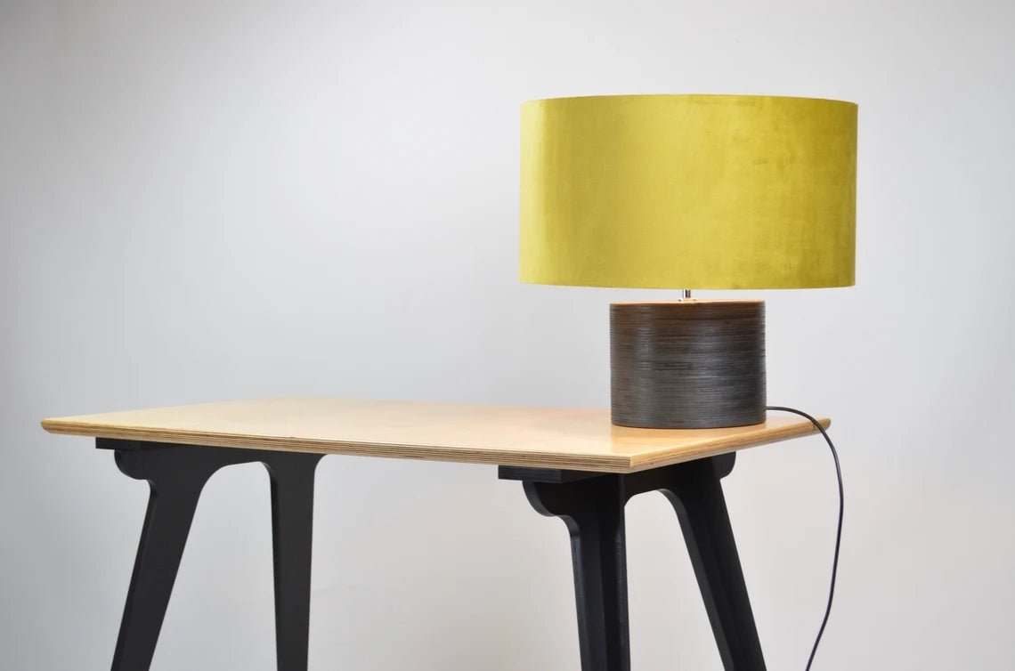 Minimalist black table lamp without a shade, perfect for Edison bulbs