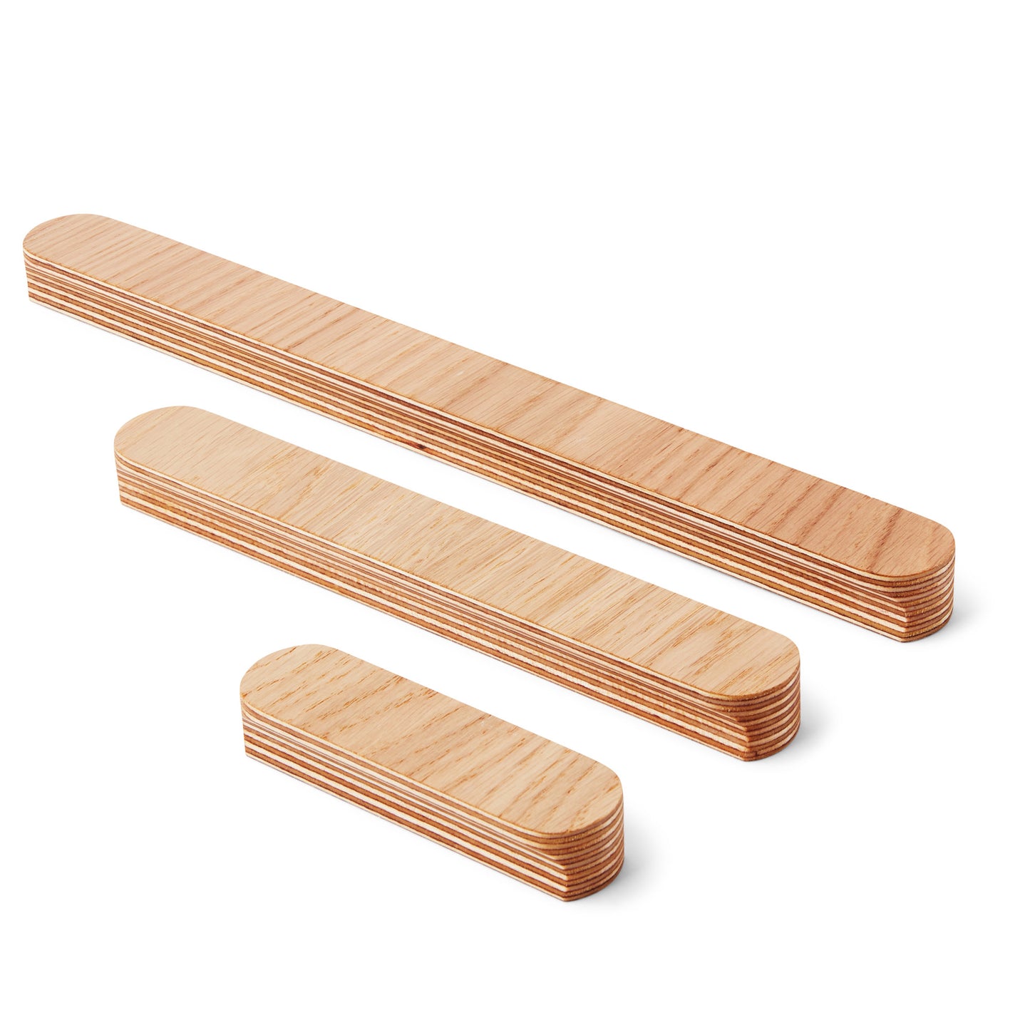 Wide Oak Veneer Handle – Minimalist Mid-Century Inspired Hardware