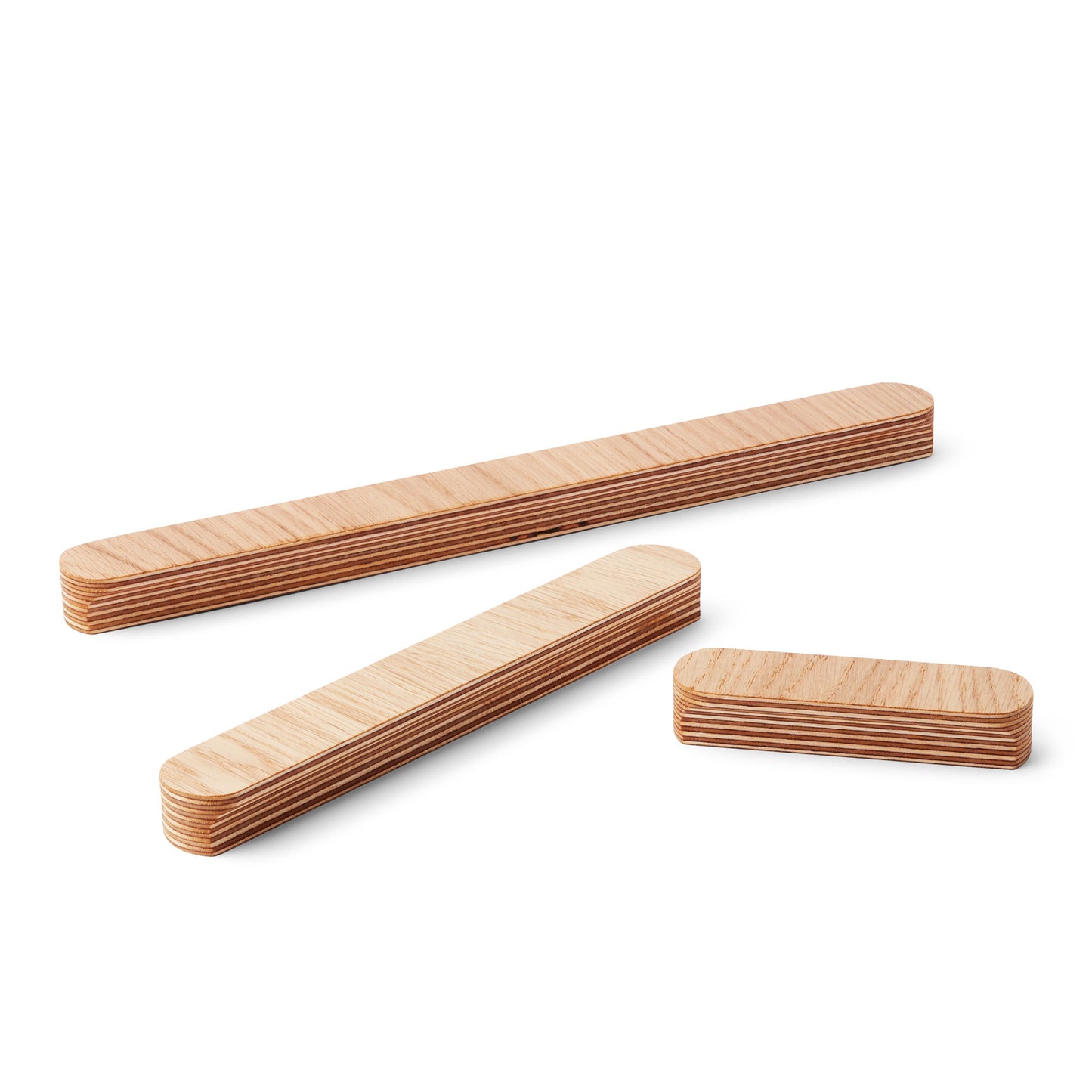 Wide Oak Veneer Handle – Minimalist Mid-Century Inspired Hardware