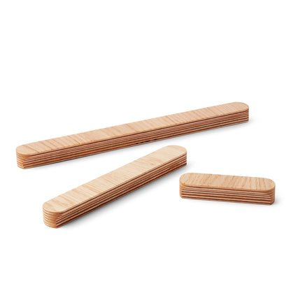 Wide Oak Veneer Handle – Minimalist Mid-Century Inspired Hardware