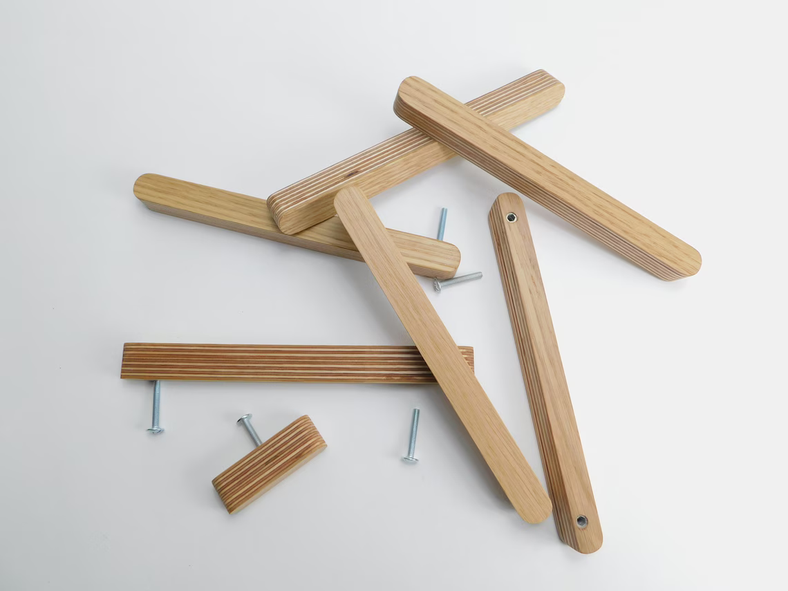 Wooden handles with customizable hole spacing
