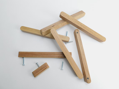 Wooden handles with customizable hole spacing