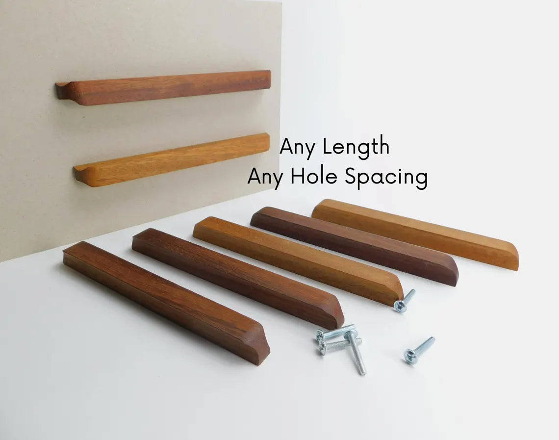 Durable solid wood handle for drawers & cabinets
