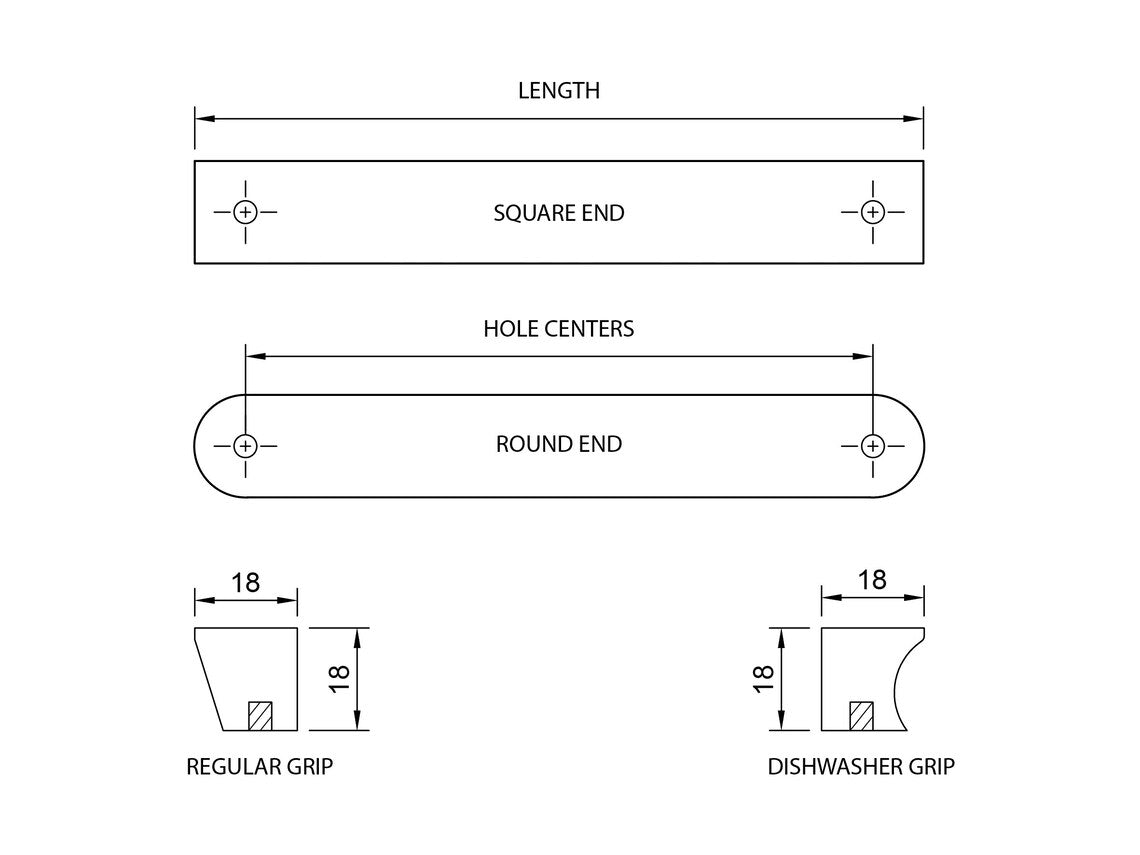 Easy-to-install cherry wood handles with bolts for cabinets.