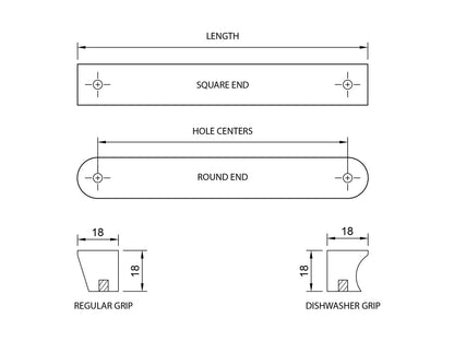 Easy-to-install cherry wood handles with bolts for cabinets.