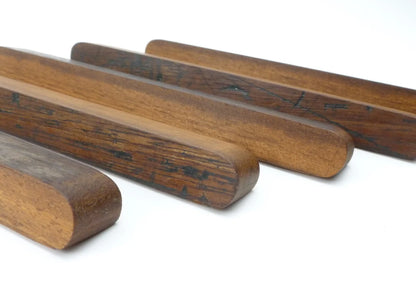 Handcrafted Iroko wood handle for drawers and doors