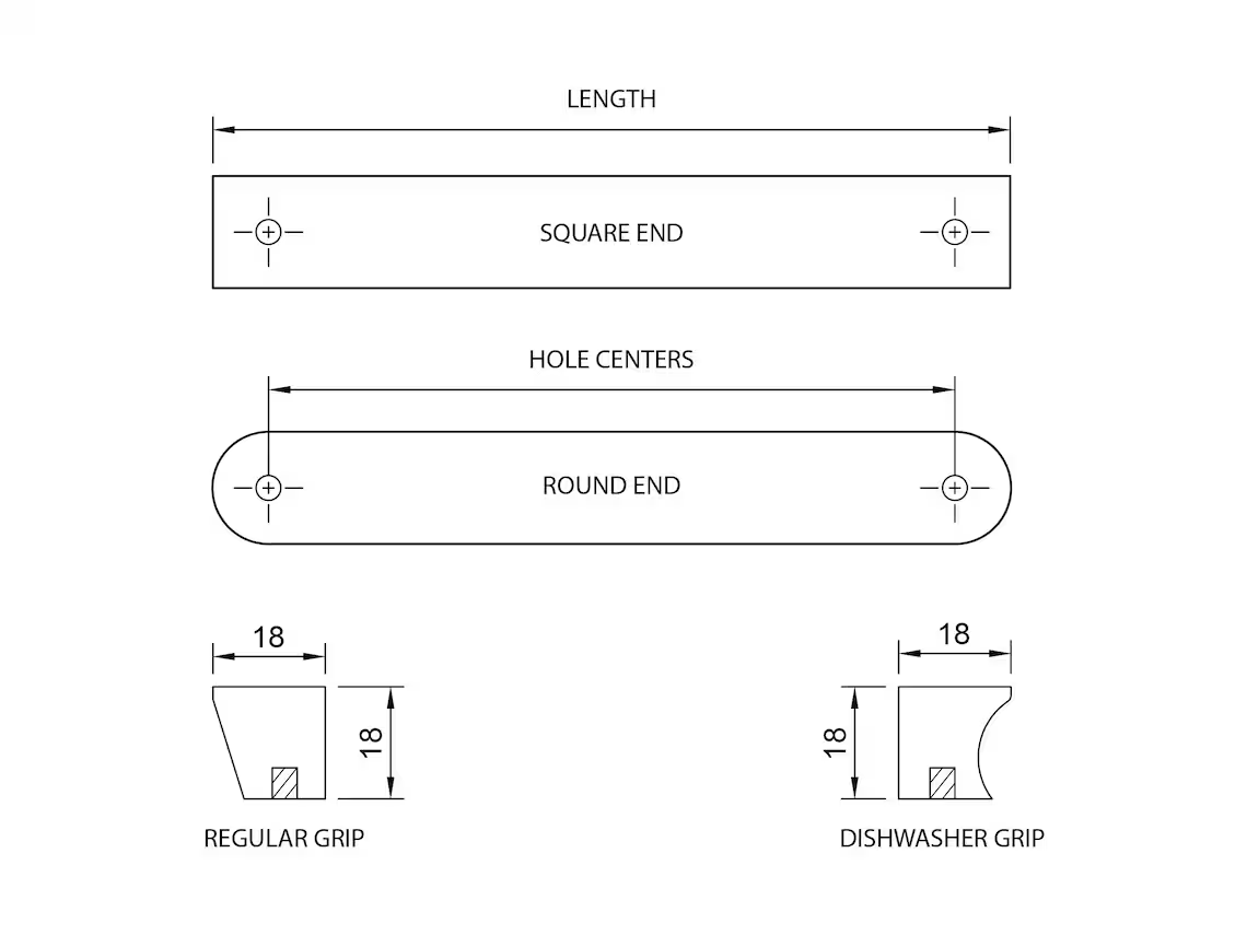 Handmade OAK VENEER Handles for Cabinets, Doors & Drawers