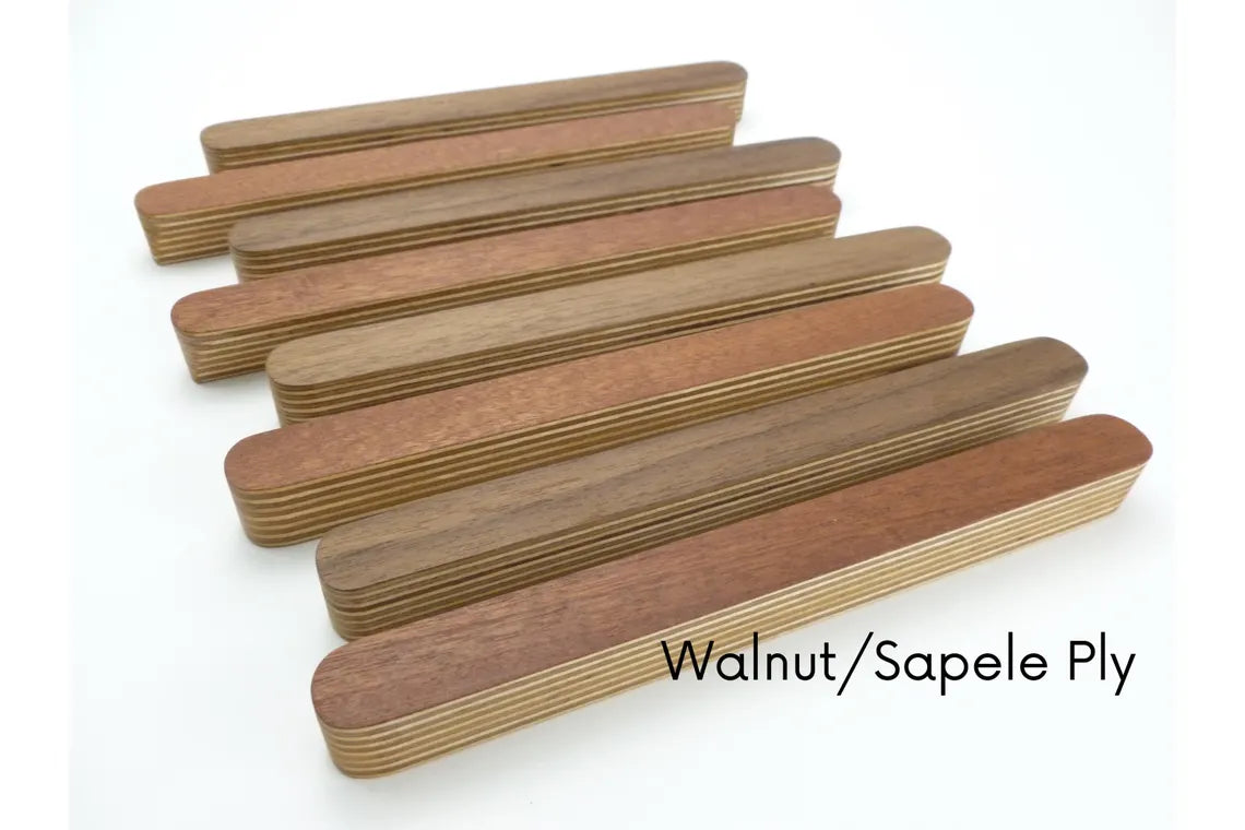 Walnut and Sapele Ply Wooden Handle