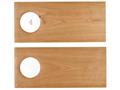 Large oak charcuterie board ideal for serving meats and cheeses.