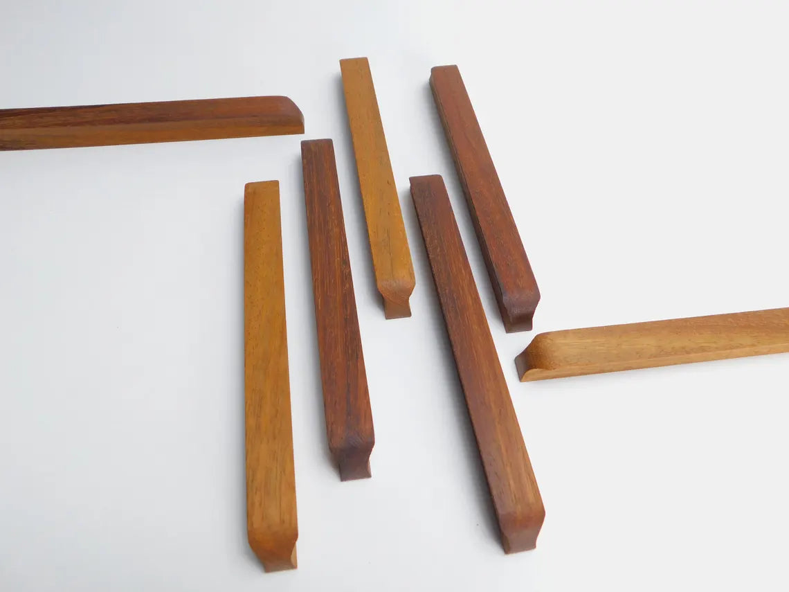 Natural wood wardrobe handle for IKEA furniture
