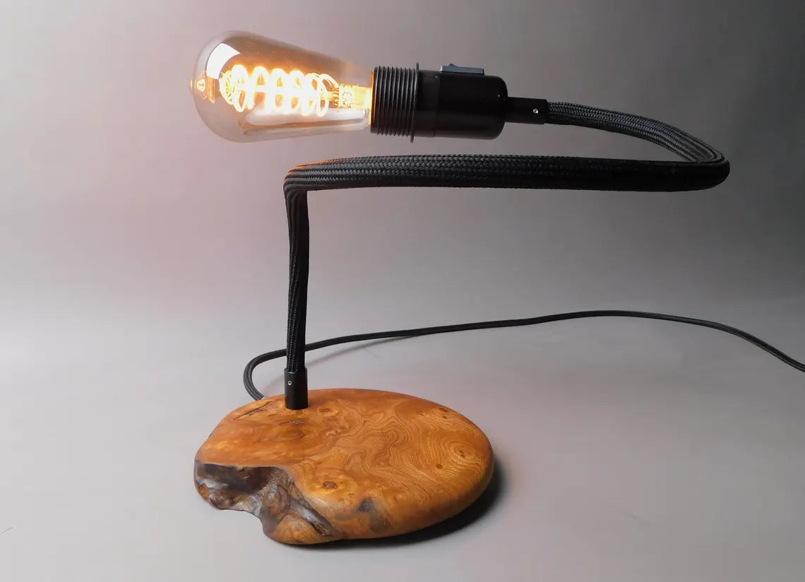 Sleek mid-century desk lamp adding a vintage touch to interiors