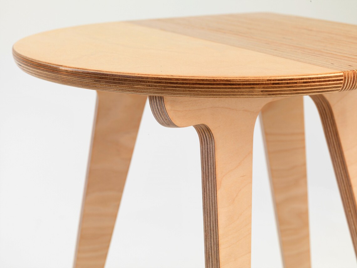 Small space-friendly birch plywood table, perfect for compact areas